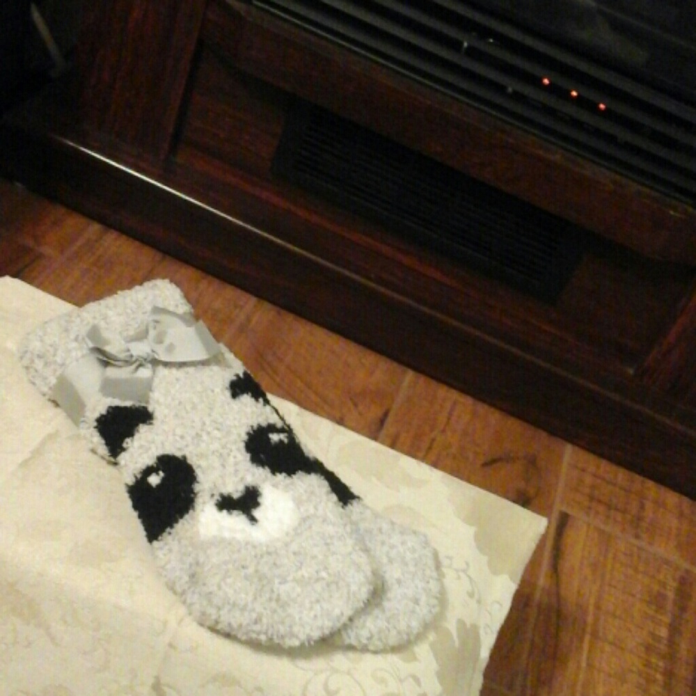 Plush Panda slipper socks *NWOT